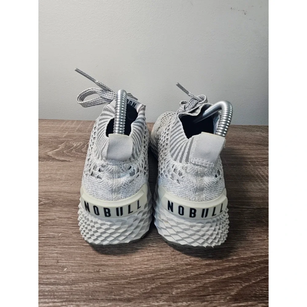 NOBULL Knit Runner Gray Training Shoes Mens 7 Womens 8.5 Low Top Sneakers